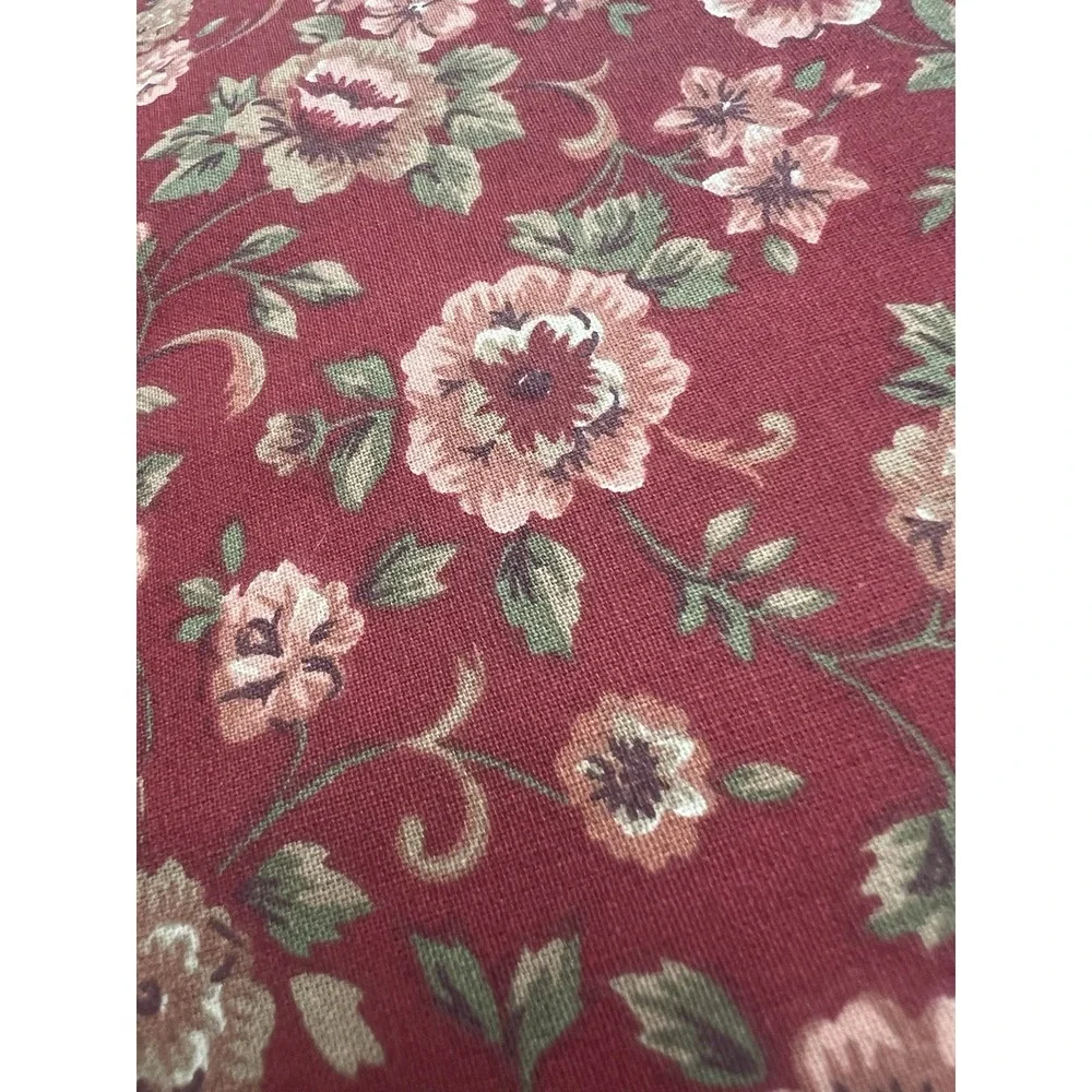 Set 2 Handmade Floral Throw Pillows Red Cottage Farmhouse 17